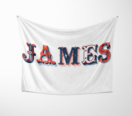 Personalised Vintage Ornament Retro Novelty Soft Fleece Mink Blanket Gift Decor