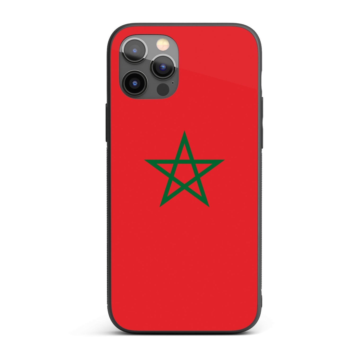 Morocco Flag Moroccan Printed iPhone Case Black TPU Cover Protector Custom Gift