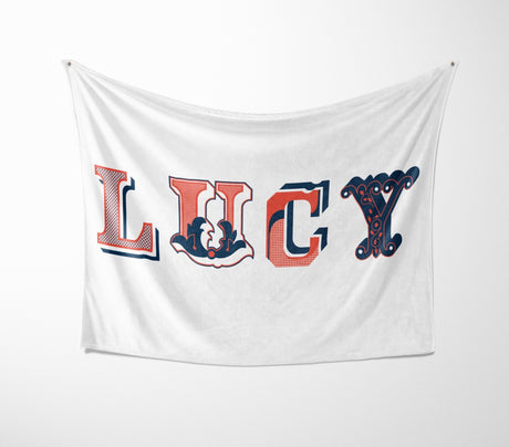 Personalised Vintage Ornament Retro Novelty Soft Fleece Mink Blanket Gift Decor