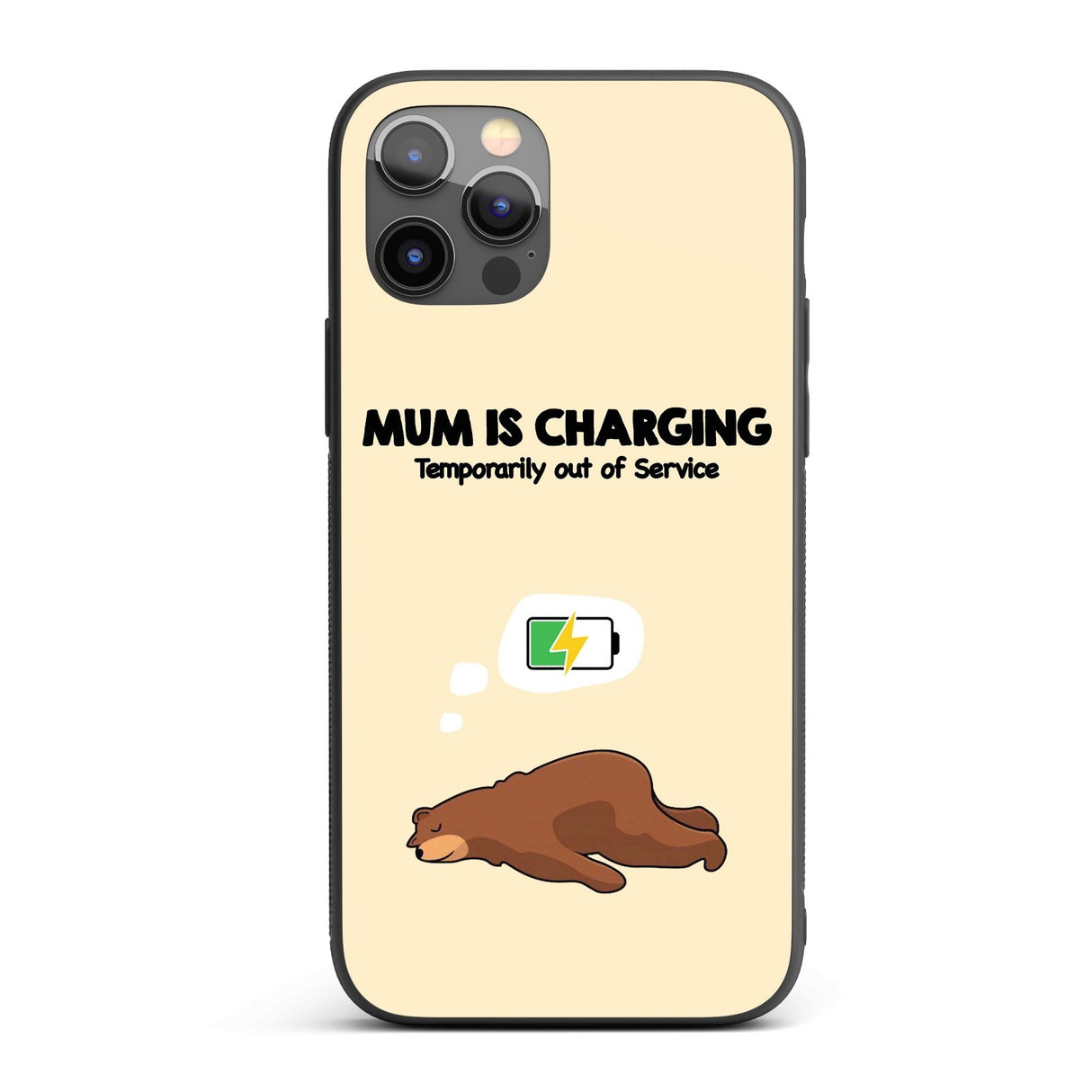 Mum Is Charging Funny Animal Personalised Custom Cover Printed iPhone Black Case