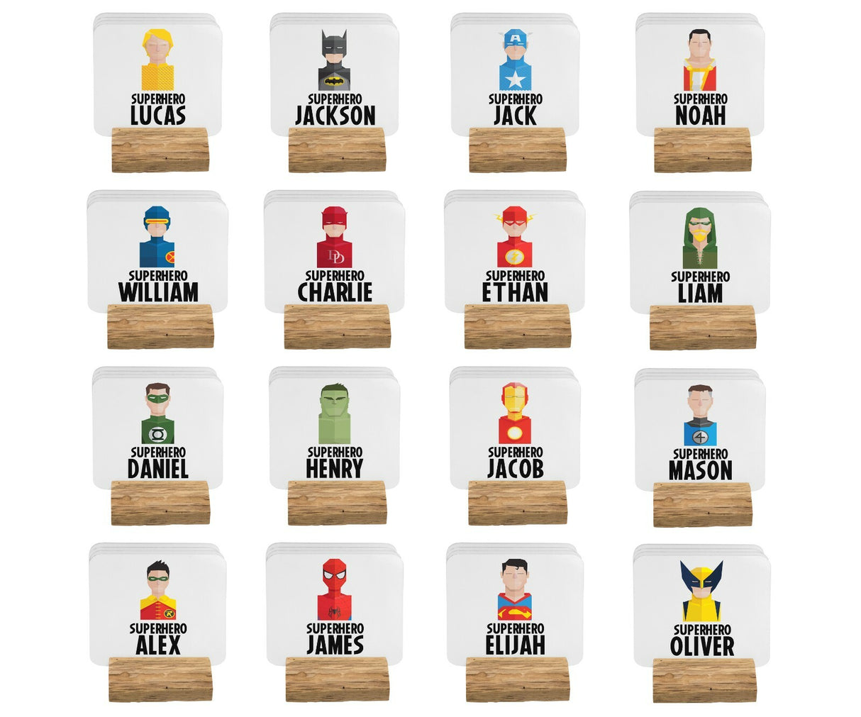 Superhero Personalised Name Kids Tea Coffee Drink Mug Gift Mug Set Coaster Cup