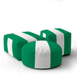 Nigeria Flag Design Ottoman Filled Pouffe Footrest Washable Cover Custom Gift