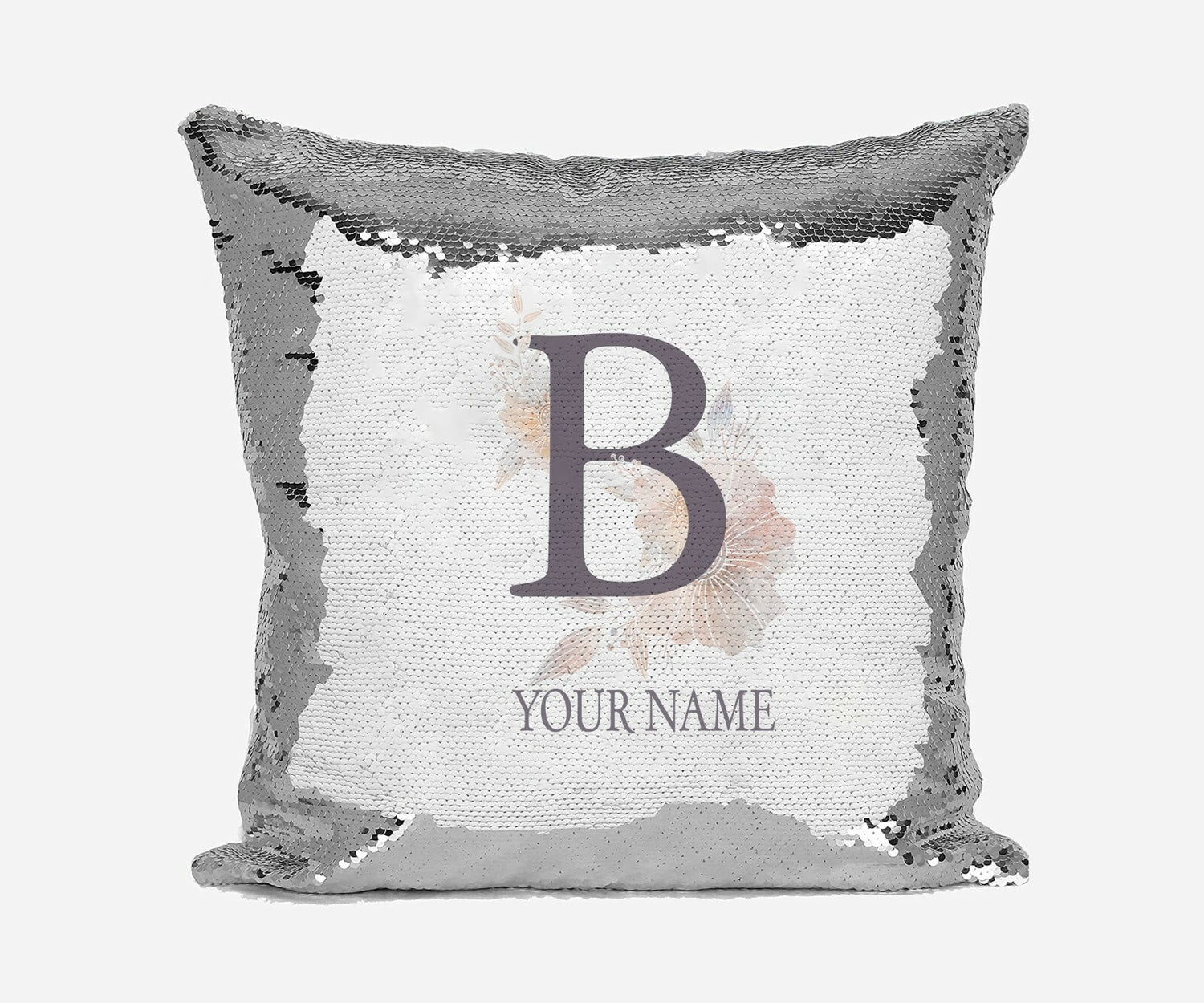 Personalised Misty Dusty Pastel Alphabet Sequin Magic Cushion Cover+Pillow Kids
