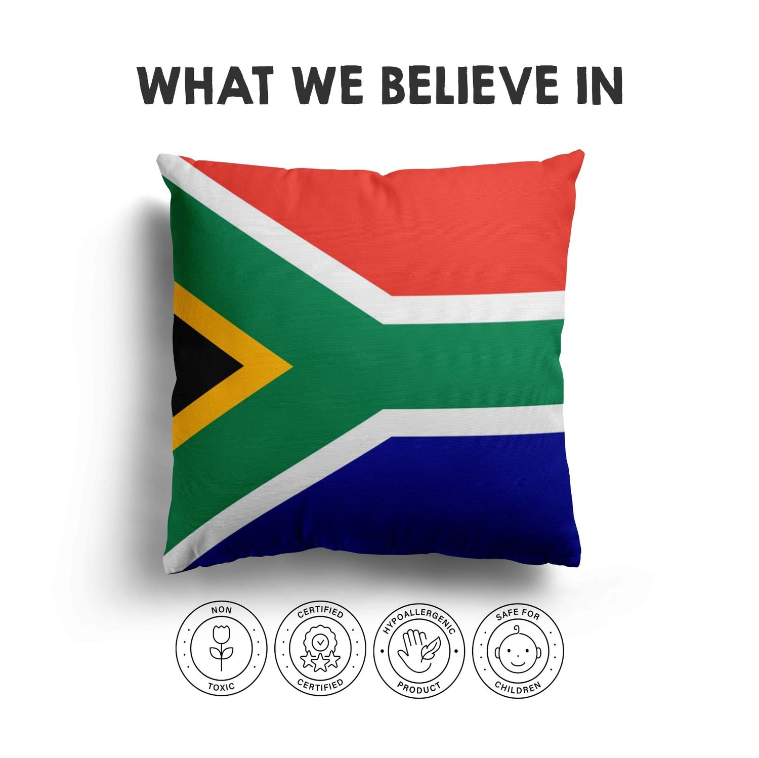 South Africa Flag SA Design Filled Square Cushion Decorative Throw Gift Any Size