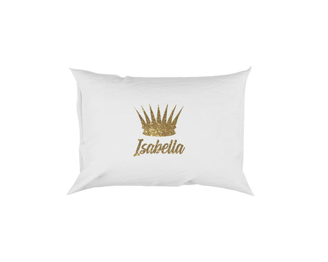 Personalised Name Princess Crown Soft Pillowcase Pillow Case Cover