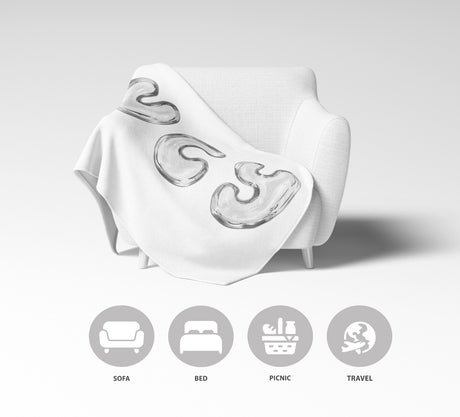 Personalised 3D Bubble Name Text Font Novelty Soft Fleece Mink Blanket Gift De