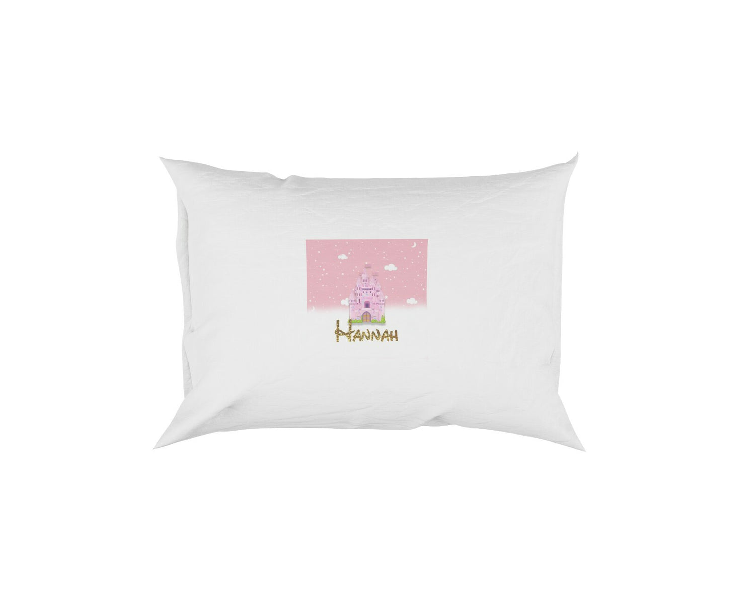 Personalised Name Princess Castle Soft Pillowcase Pillow Case Cover