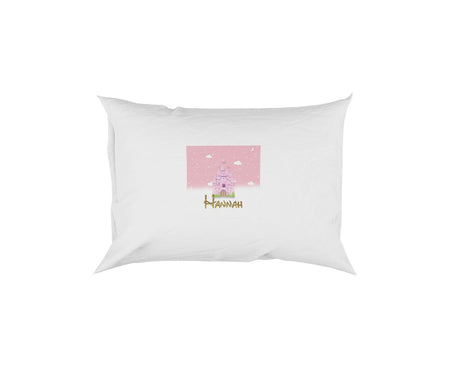 Personalised Name Princess Castle Soft Pillowcase Pillow Case Cover