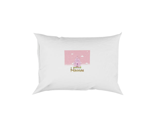 Personalised Name Princess Castle Soft Pillowcase Pillow Case Cover