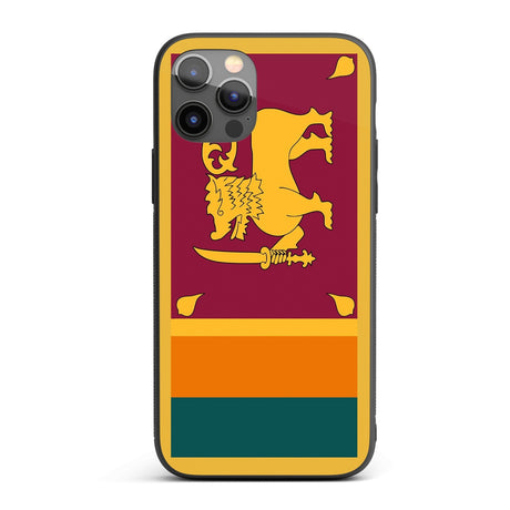 Sri Lanka Flag Printed iPhone Case Black TPU Size Cover Protector Patriotic Gift