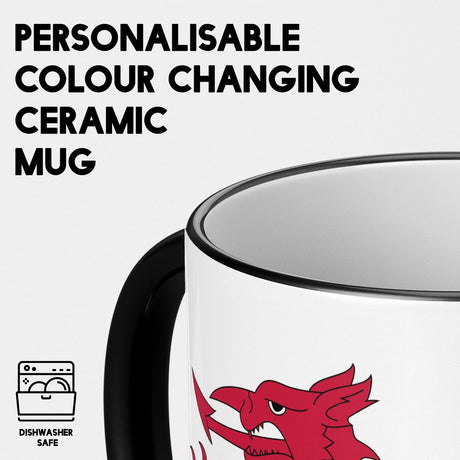 Wales Flag Welsh Dragon Heat Sensitive Magic Colour Changing Mug Novelty Cup