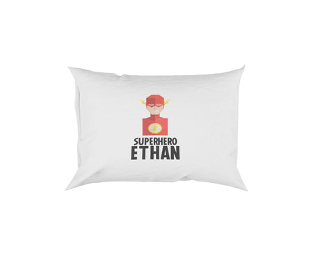 Superhero Personalised Name Kids Boys Soft Pillowcase Pillow Cover Gift Bedroom