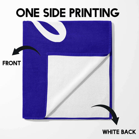 Personalised Custom Name Plain Script Font Soft Absorbent Beach Bath Sheet Towel