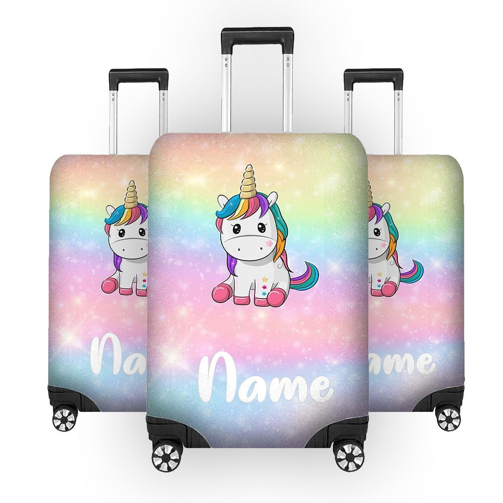 Unicorn Design Gift Custom Name Luggage Cover Personalise Suitcase Protect Girl