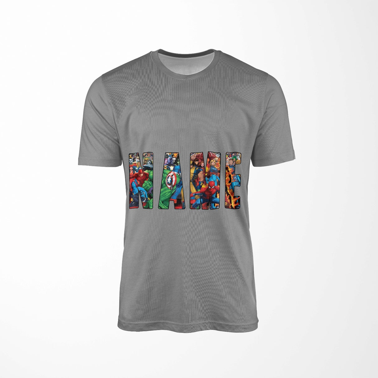 Marvel Design Custom Name T-Shirt Unisex All-Over Printed, Choose Your Colour