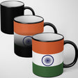 India Flag Design Tea Gift Heat Sensitive Magic Colour Changing Mug Novelty Cup