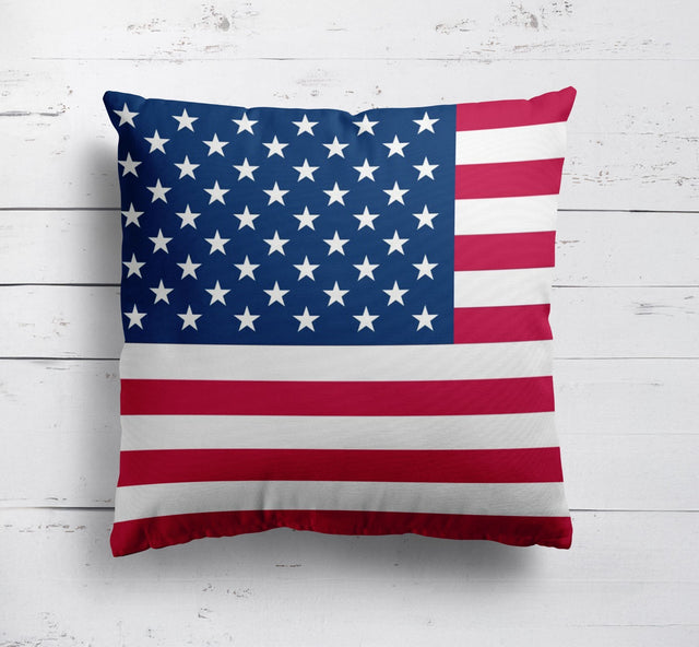USA Flag America Design Filled Square Cushion - Decorative Throw Gift Any Size