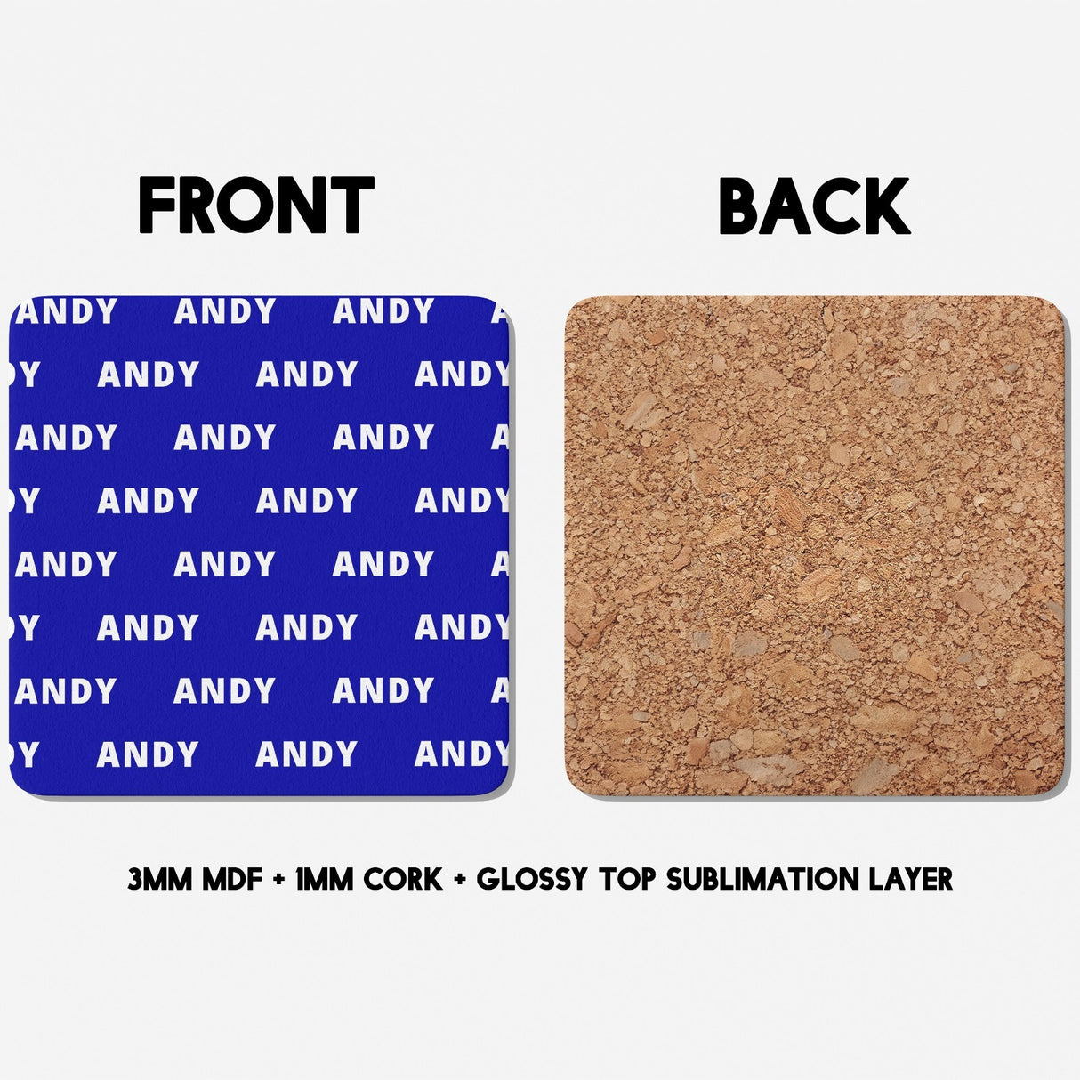 Personalised Any Name Text Any Colour Print Coffee Tea Mug Coaster Gift Him Her