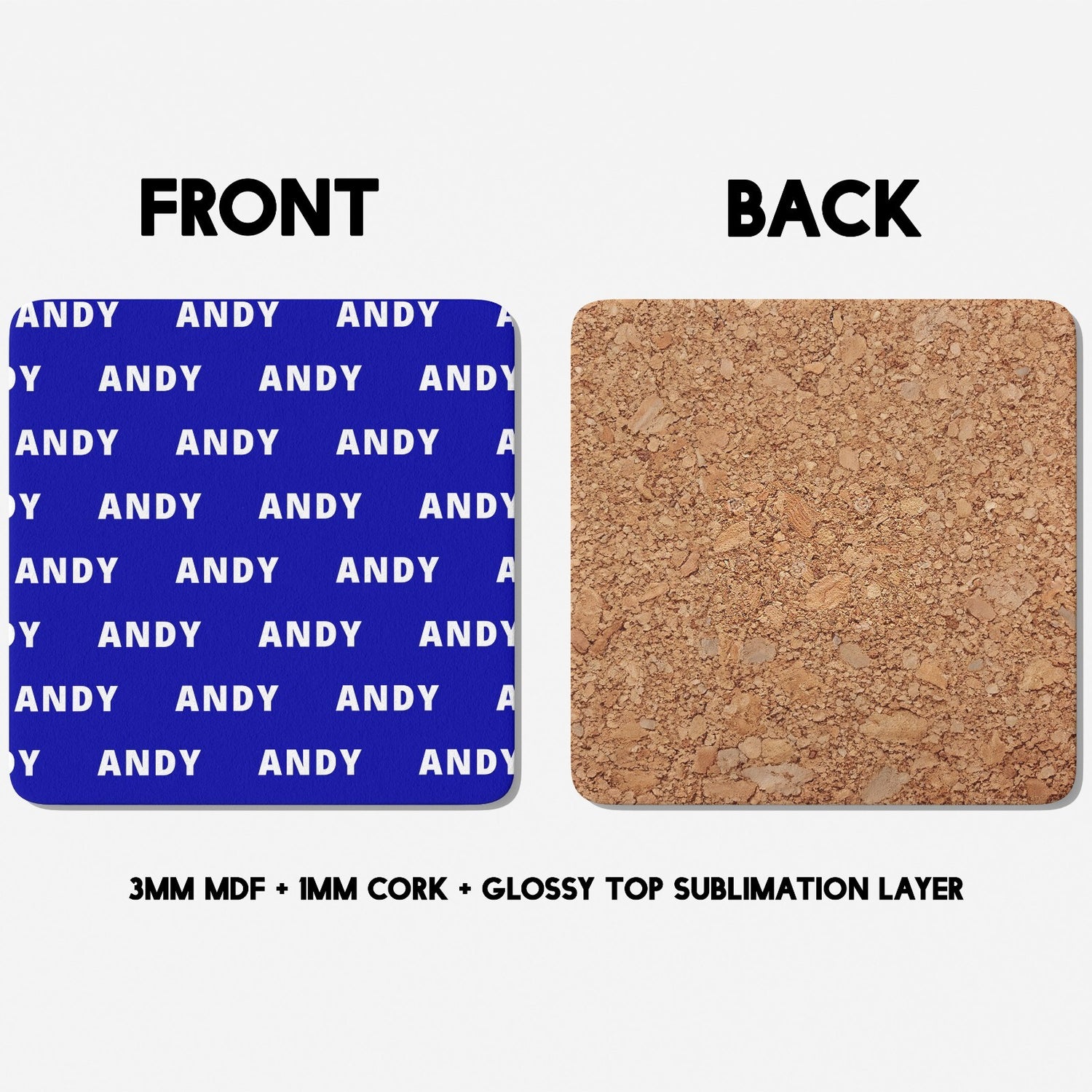 Personalised Any Name Text Any Colour Print Coffee Tea Mug Coaster Gift Him Her