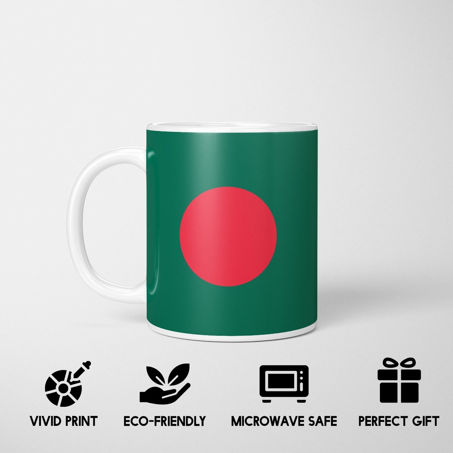 Bangladesh Flag Design Coffee Tea Mug Cup Set Coaster Gift Him Her Custom Print