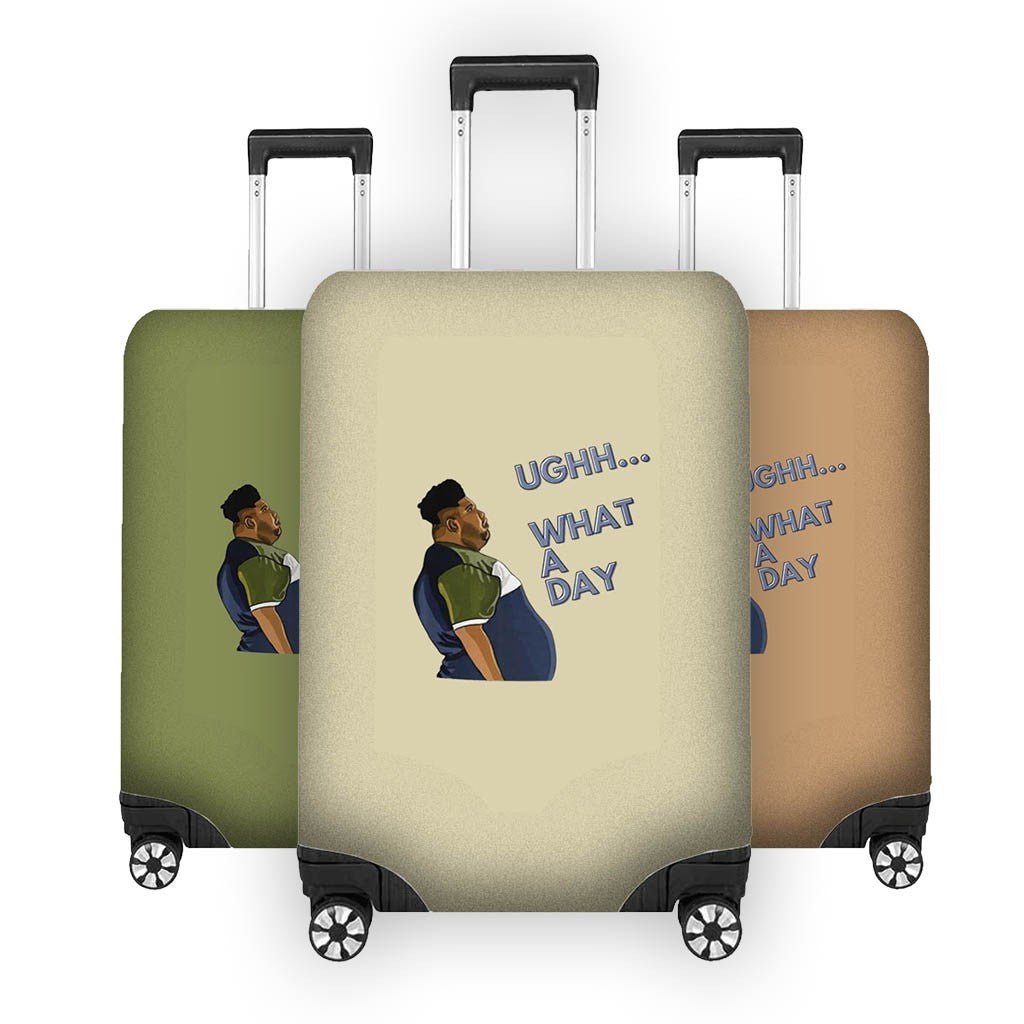 Harvey What a Day Luggage Cover – Funny Travel Suitcase Protector - Custom Gift