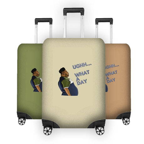 Harvey What a Day Luggage Cover – Funny Travel Suitcase Protector - Custom Gift