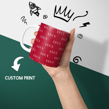 Personalised Any Name Text Any Colour Print Coffee Tea Mug Coaster Gift Him Her