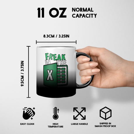 Freak In The Sheet Heat Sensitive Magic Colour Changing Mug Novelty Drink Cup