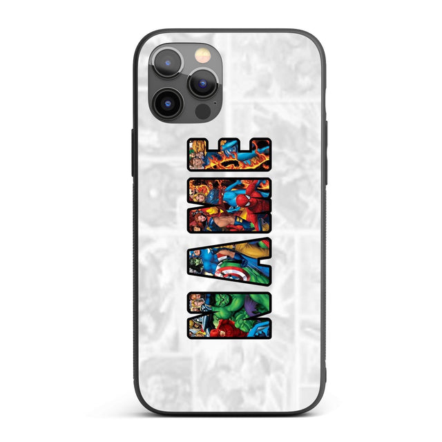 Superhero Design Kids Cool Personalised Custom Cover - Printed iPhone Black Case