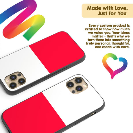 Poland Flag Polish Design Printed iPhone Case Black TPU Cover Protector Custom