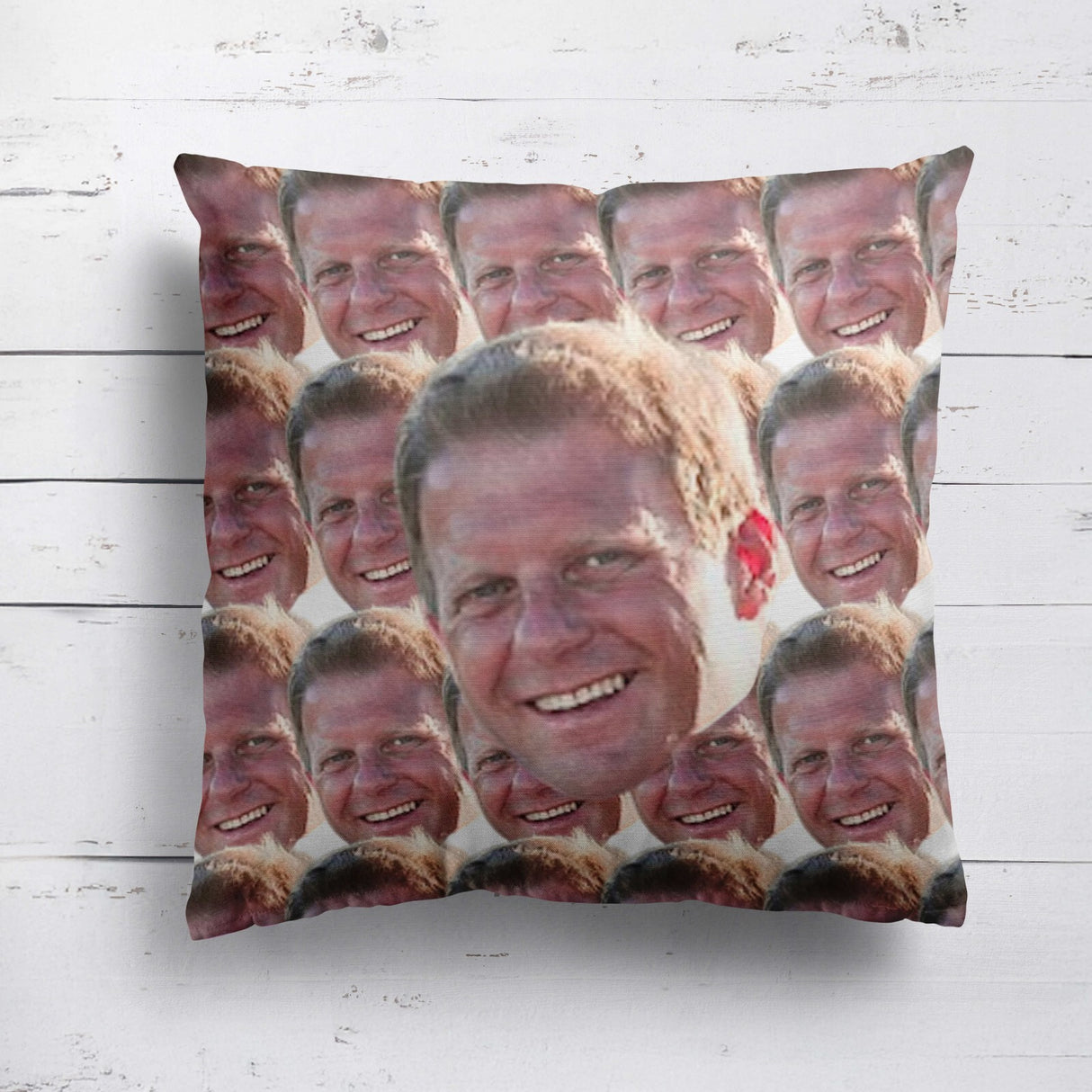 Funny Personalised Custom Photo Upload Collage Square Fill Zipped Cushion Throw