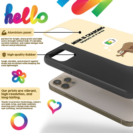 Mum Is Charging Funny Animal Personalised Custom Cover Printed iPhone Black Case