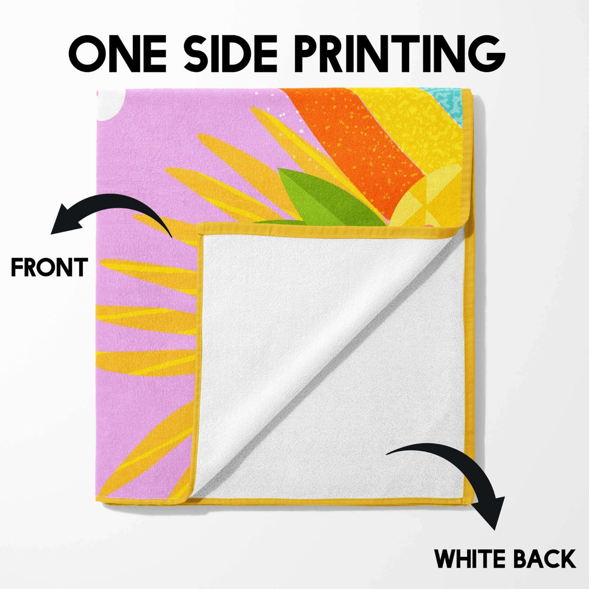 Personalised Custom Name + Colour Summer Soft Absorbent Beach Bath Sheet Towel