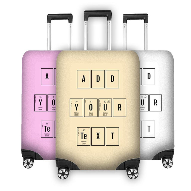 Science Chemical Alphabet Custom Name Luggage Cover Personalise Suitcase Protect