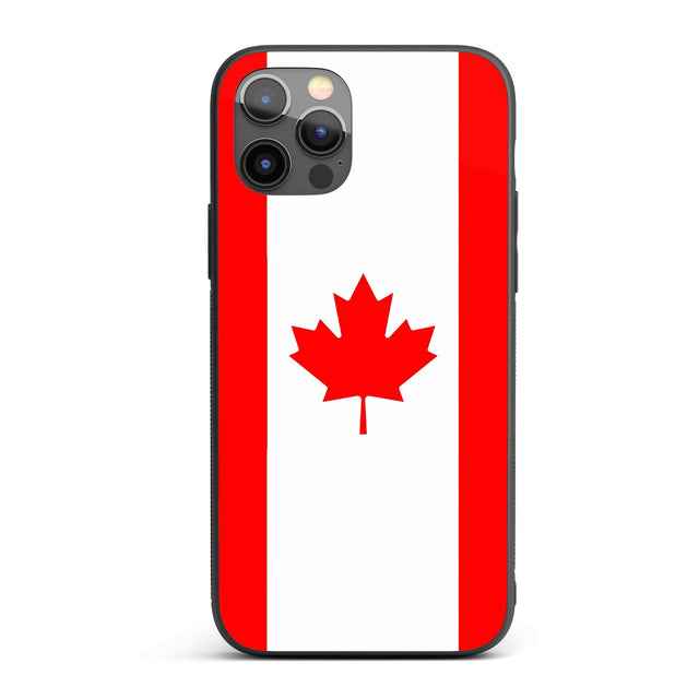 Canada Flag Design Gift Protector Custom Printed iPhone Case - Black TPU Cover