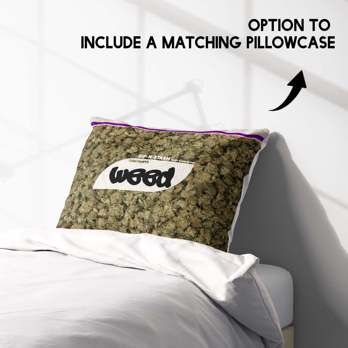 Weed Bag Funny Prank Cheeky Novelty Joke Single Duvet Cover + Pillowcase Option