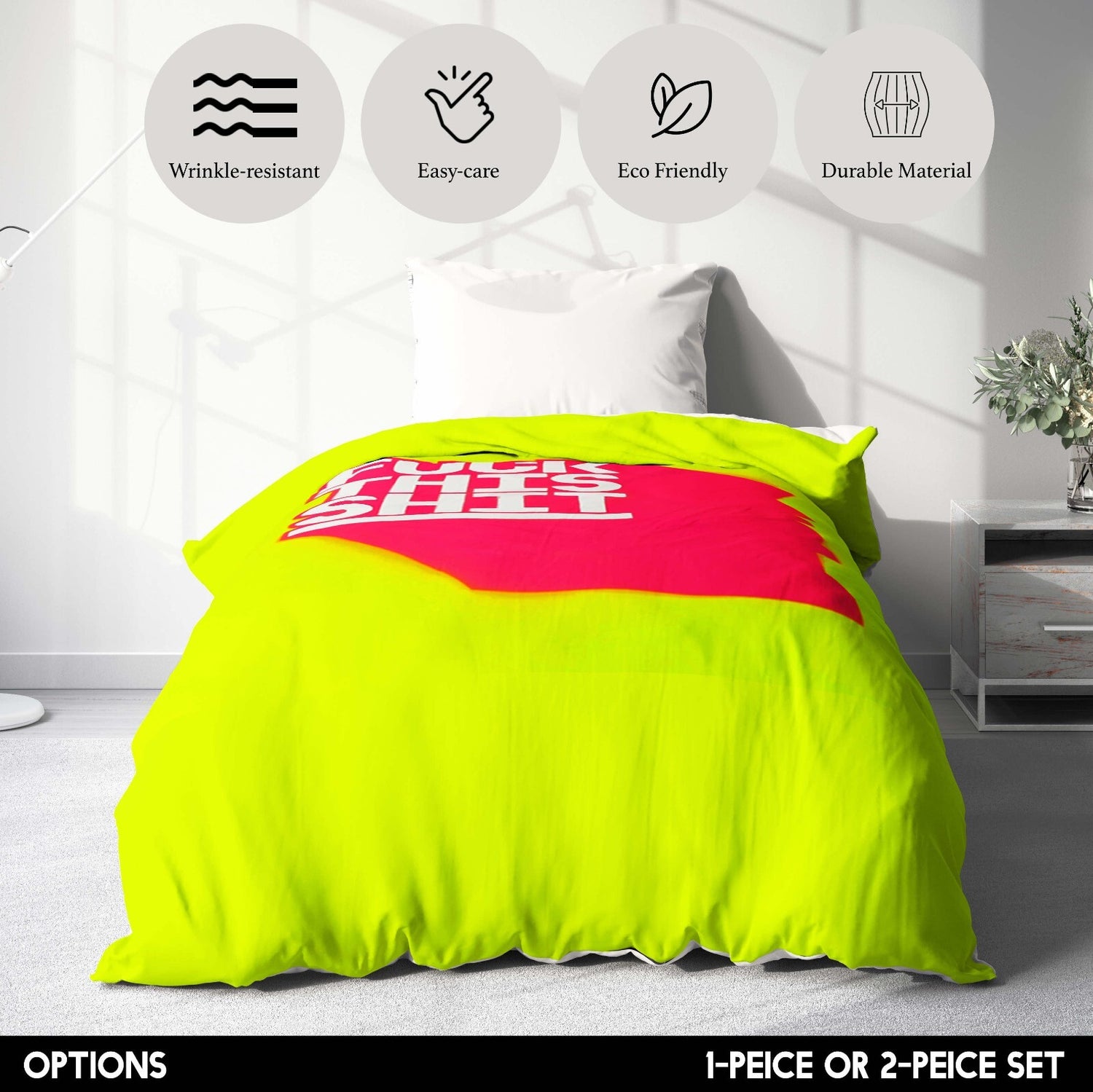 F*ck this Sh*t Rude Funny Custom Colour Soft Single Size Novelty Bed Duvet Cover