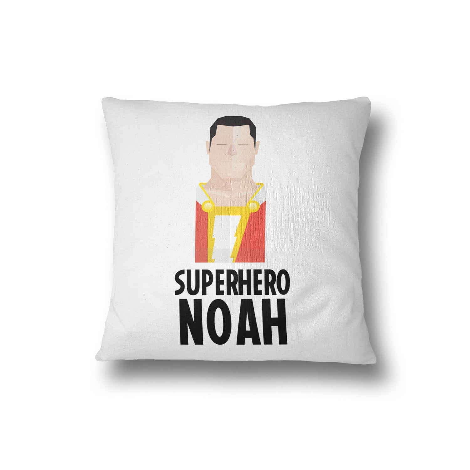 Superhero Personalised Name Kids Boys Soft Filled Cushion Bedroom Decoration
