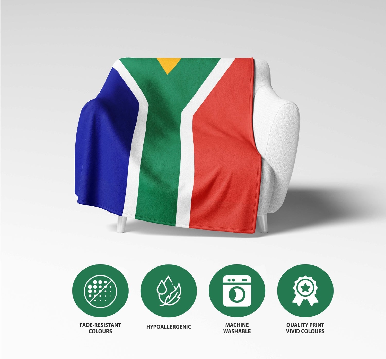 South Africa Flag SA Fleece Blanket Home Decor Throw Gift Cosy Custom Made Soft