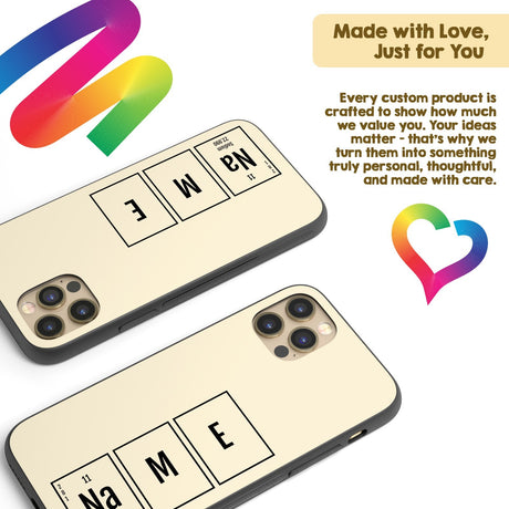 Science Chemistry Alphabet Name Personalised Custom - Printed iPhone Black Case