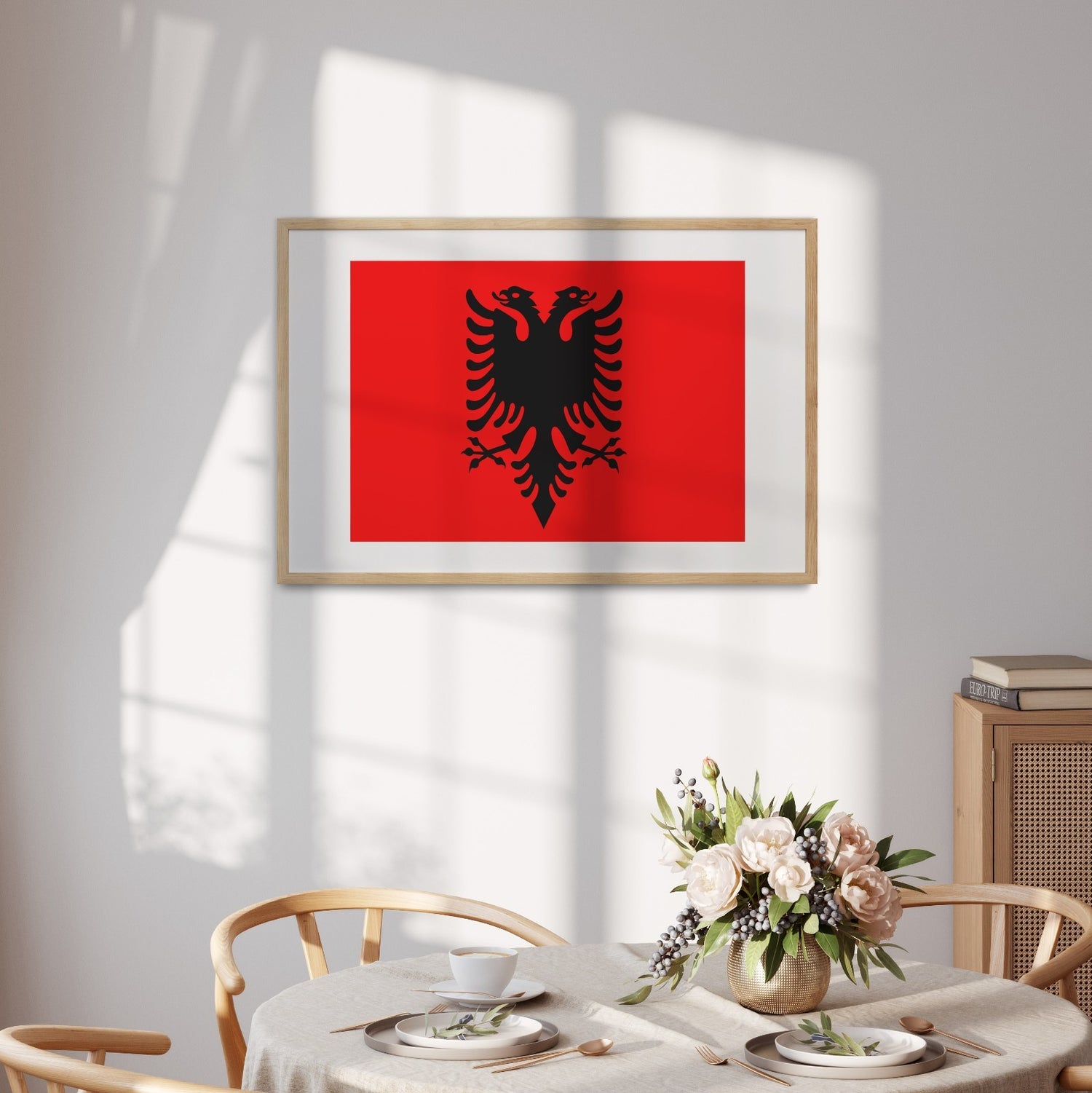 Albania Flag Patriotic Custom Wall Art Poster Picture Print Size Decor Gift Home