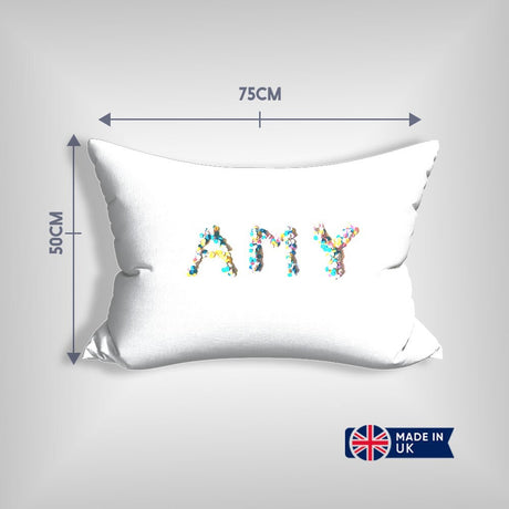Personalised Confetti Handmade Font Customised Printed Soft Pillowcase Pillow