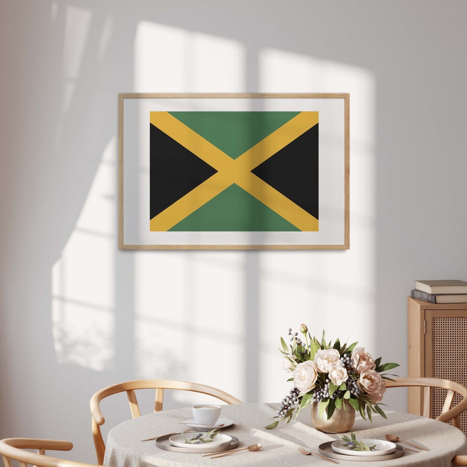 Jamaican Flag Jamaica Design Custom Wall Art Poster, Picture Print & Gift Decor