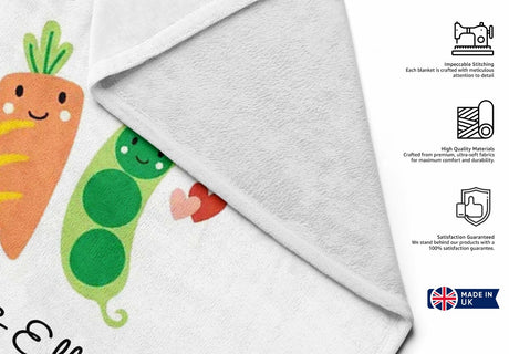 We Go Together Like Peas Carrots Valentines Anniversary Fleece Mink Blanket Gift
