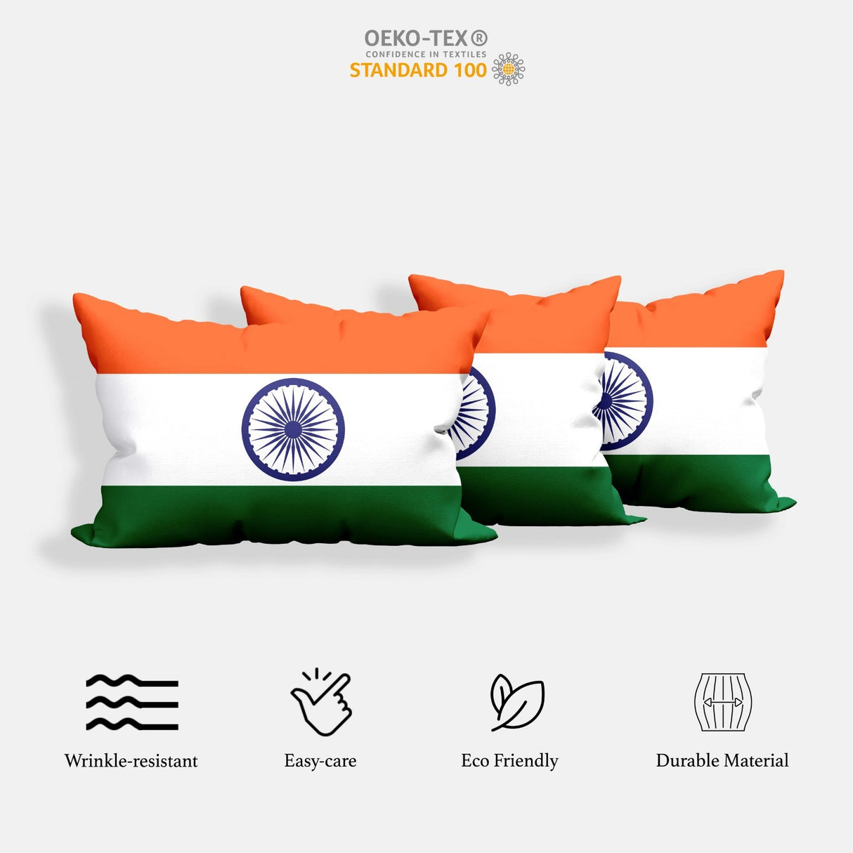 Indian Flag - Cozy Bed Design Custom Made Novelty Printed Soft Pillowcase Pillow