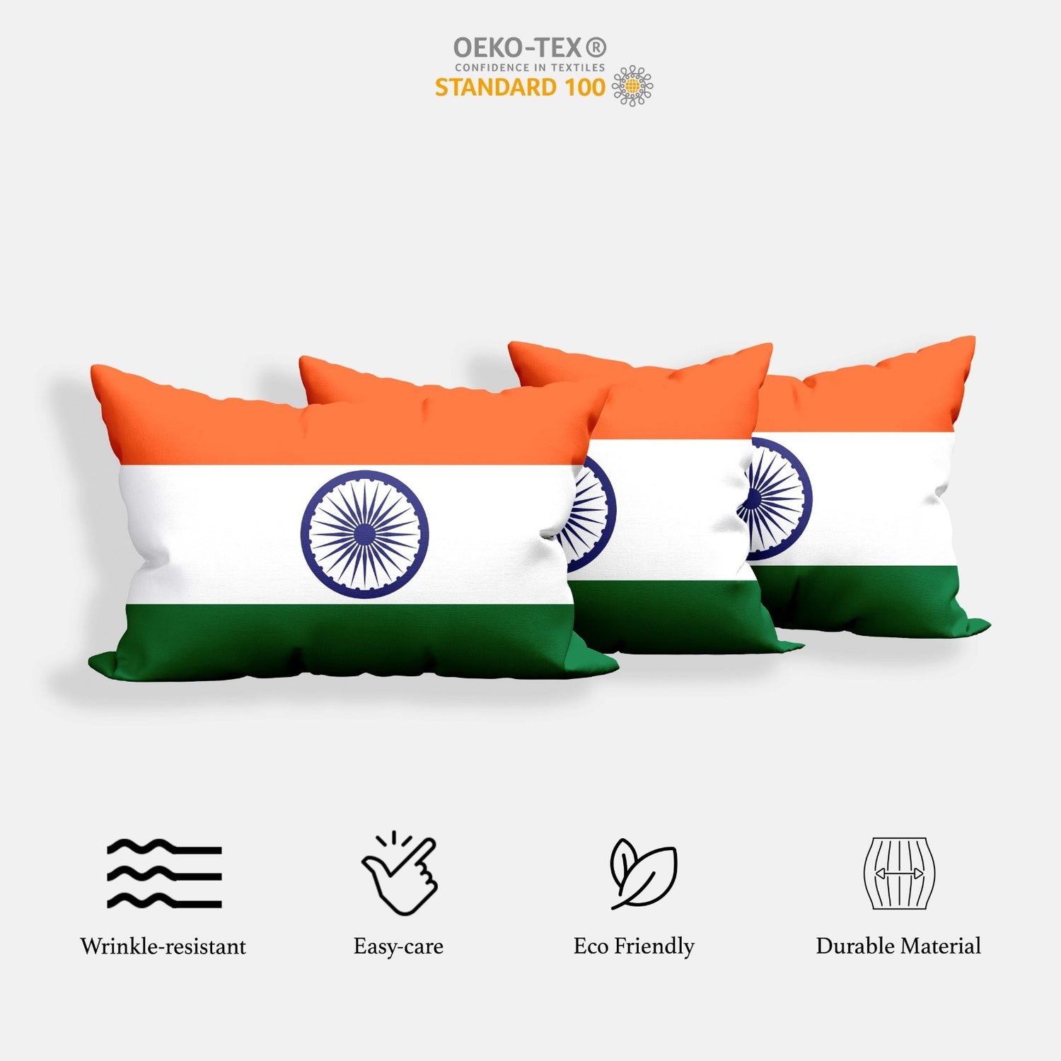 Indian Flag - Cozy Bed Design Custom Made Novelty Printed Soft Pillowcase Pillow