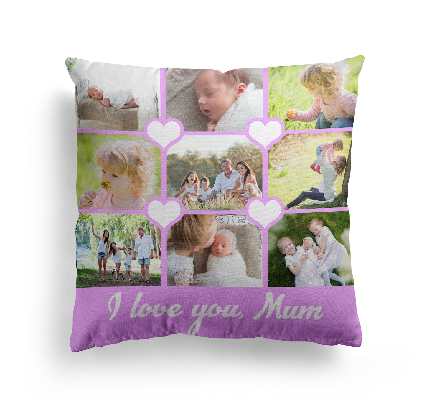 Upload Your Own Photos Mother's Day Novelty Memory Square Filled Cushion Gift