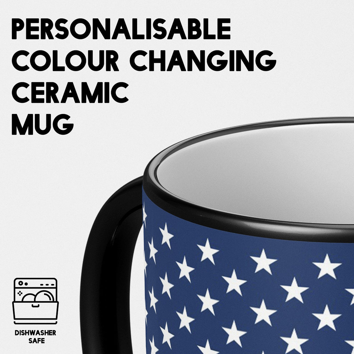 USA Flag America Design Tea Gift Heat Sensitive Magic Colour Changing Mug Custom