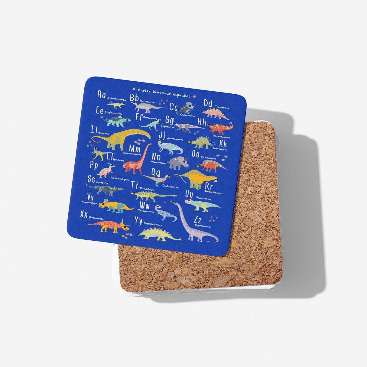 Dinosaur Alphabet Personalised Custom  Print Coffee Tea Mug Coaster Gift Him Her