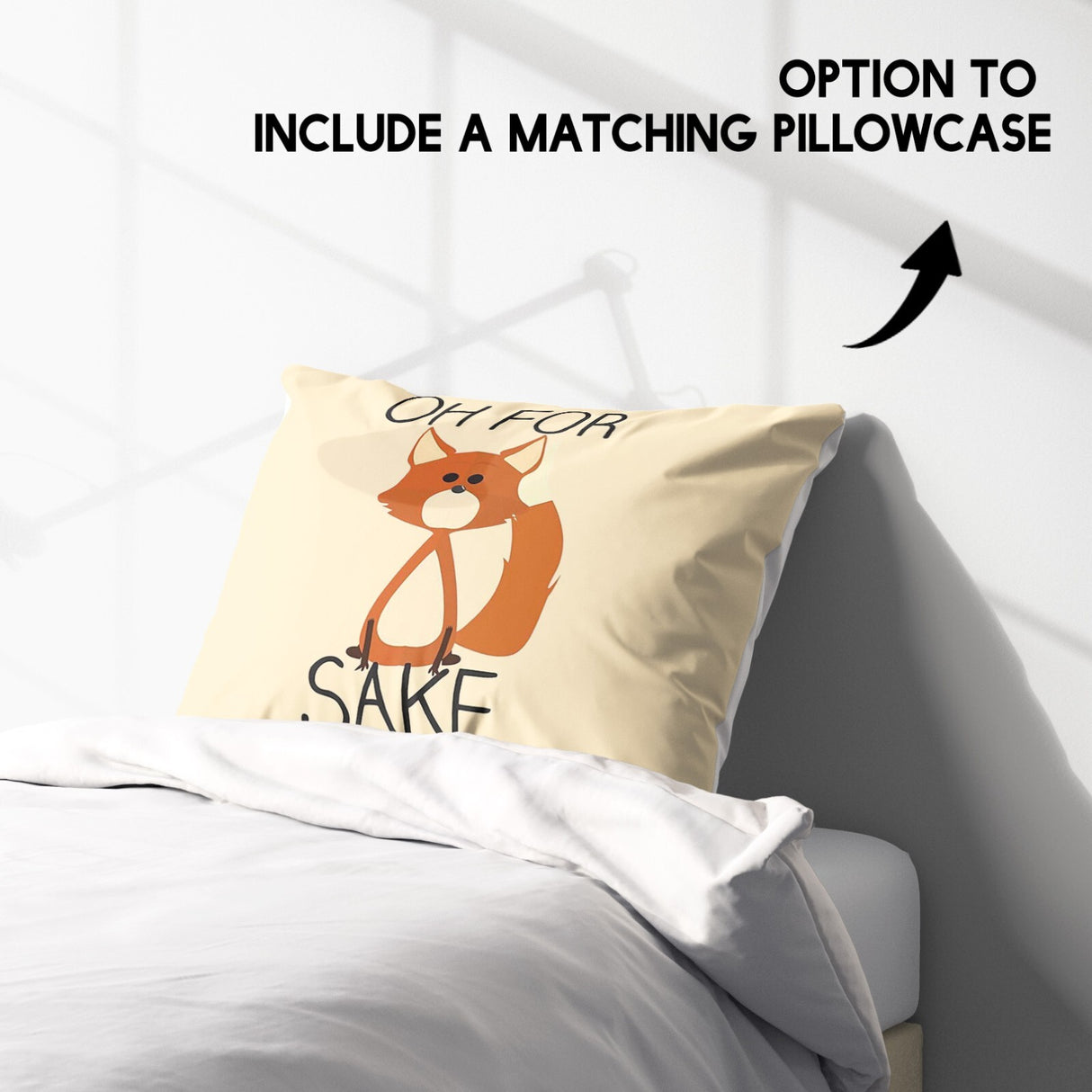 Oh For Fox Sake Saying Funny Novelty Kids Single Bed Duvet Cover Set Pillowcase